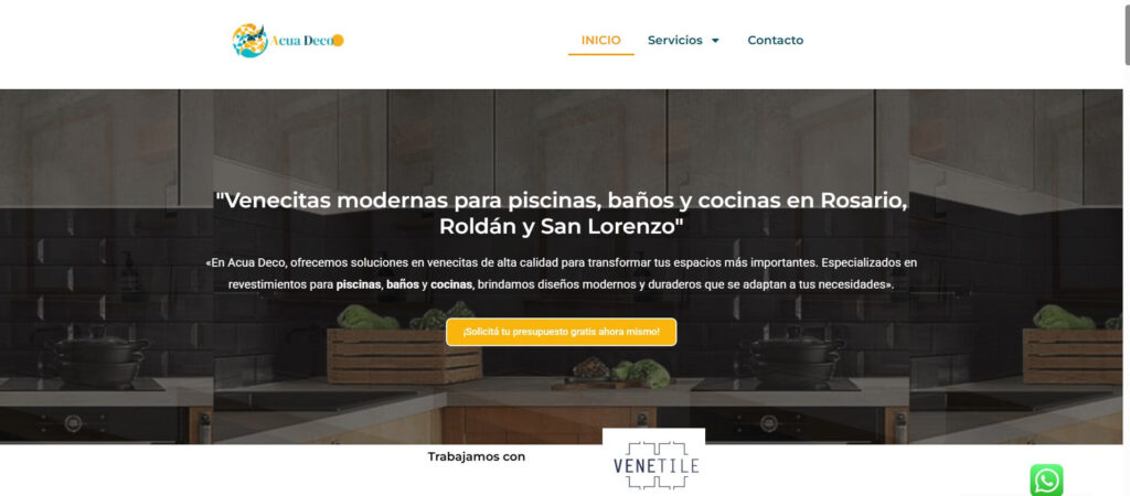 captura de pantalla de última web creada